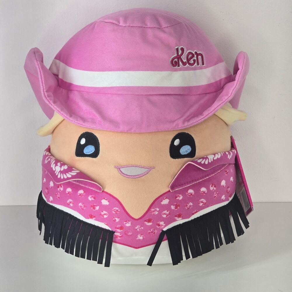 Squishmallows Barbie Movie Collaboration Mattel Western Cowboy‎ Ken Plush Pink - Picture 3 of 9
